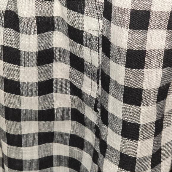 Nylon Black and White Checkered Dress with Red Embroidery Size Small New - Picture 6 of 8